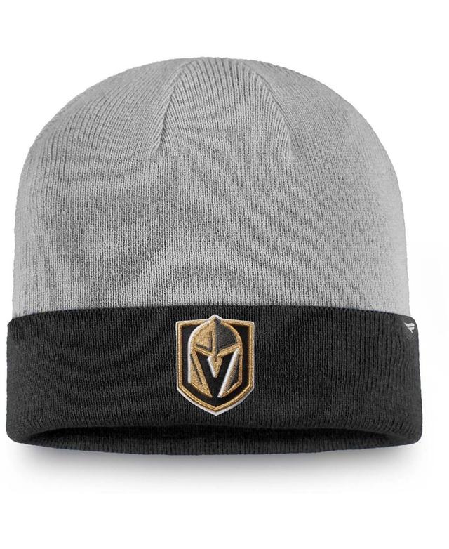 Mens Fanatics Branded Gray/Black Vegas Golden Knights Cuffed Knit Hat Product Image