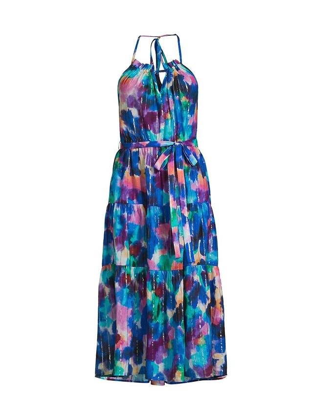 Womens Abbie Floral Cotton Halter Dress Product Image