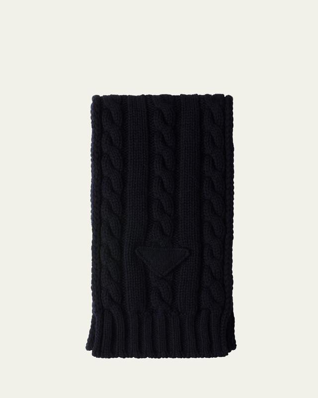 Mens Cable-Knit Cashmere Scarf Product Image