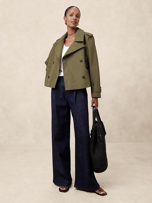 Oversized Short Trench Coat Product Image