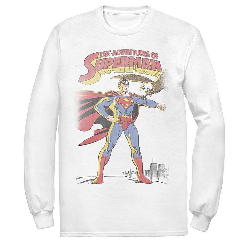 Mens DC Comics Superman Adventures Text Poster Tee Product Image