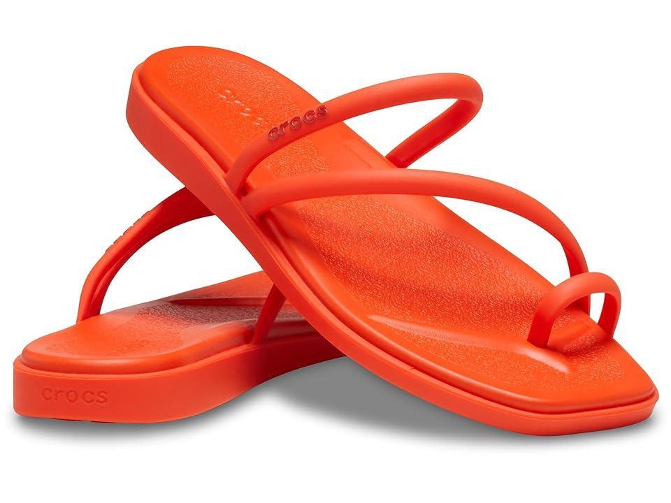 Womens Crocs Miami Toe Loop Sandal - Lava Product Image