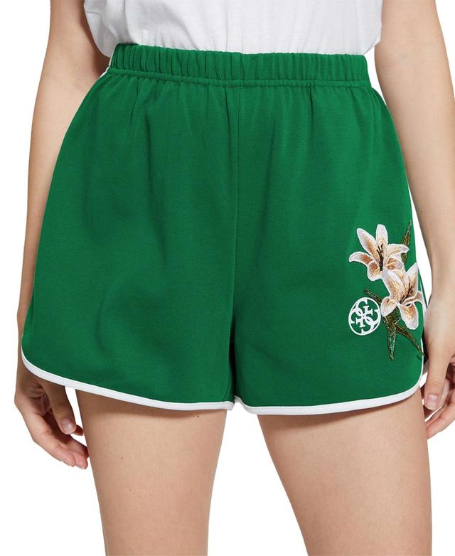 Guess Womens Zoey Floral-Patchwork Pull-On Shorts Product Image