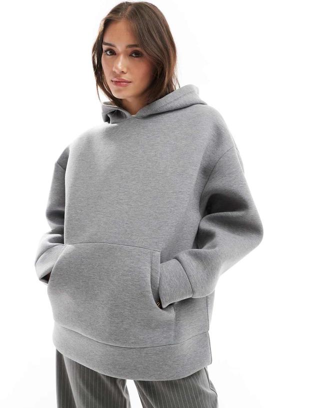 ASOS DESIGN oversized scuba hoodie in charcoal heather Product Image