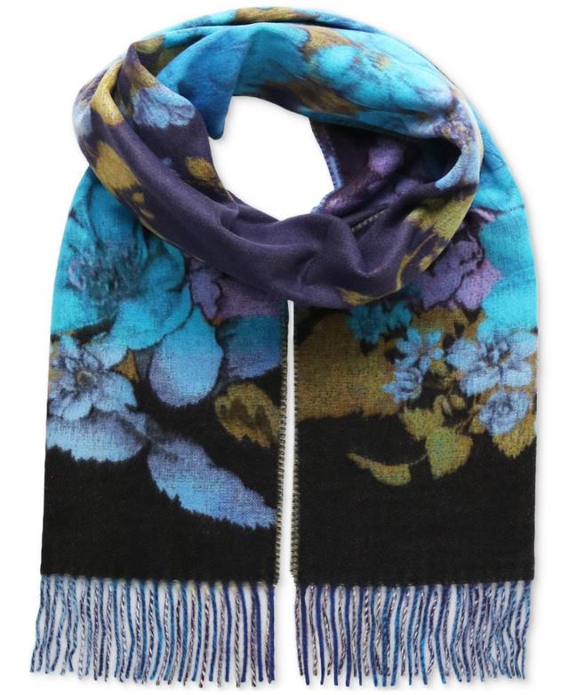 Fraas Womens Floral Fringe-Trim Scarf Product Image