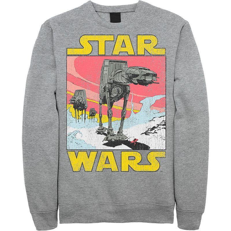 Mens Star Wars At-AT Retro Poster Sweatshirt Product Image