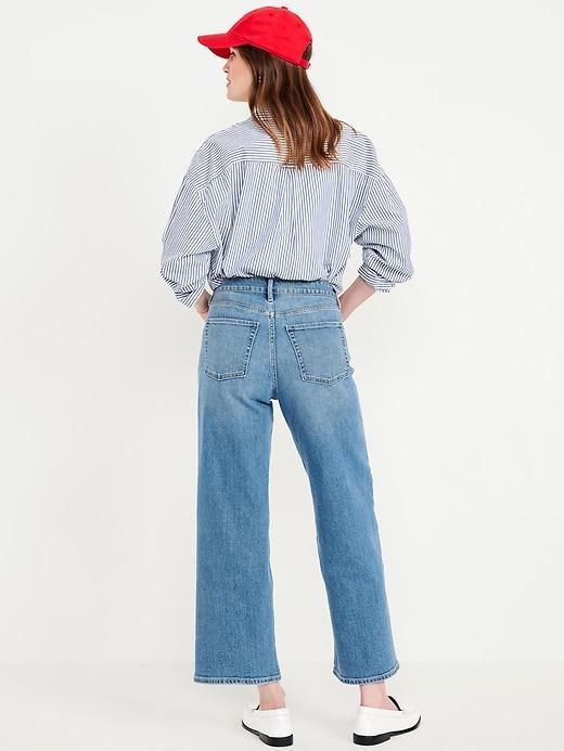 High-Waisted Wow Crop Wide-Leg Jeans Product Image