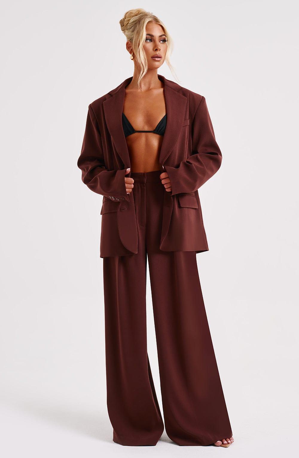 Noa Oversized Suit Jacket - Brown Product Image