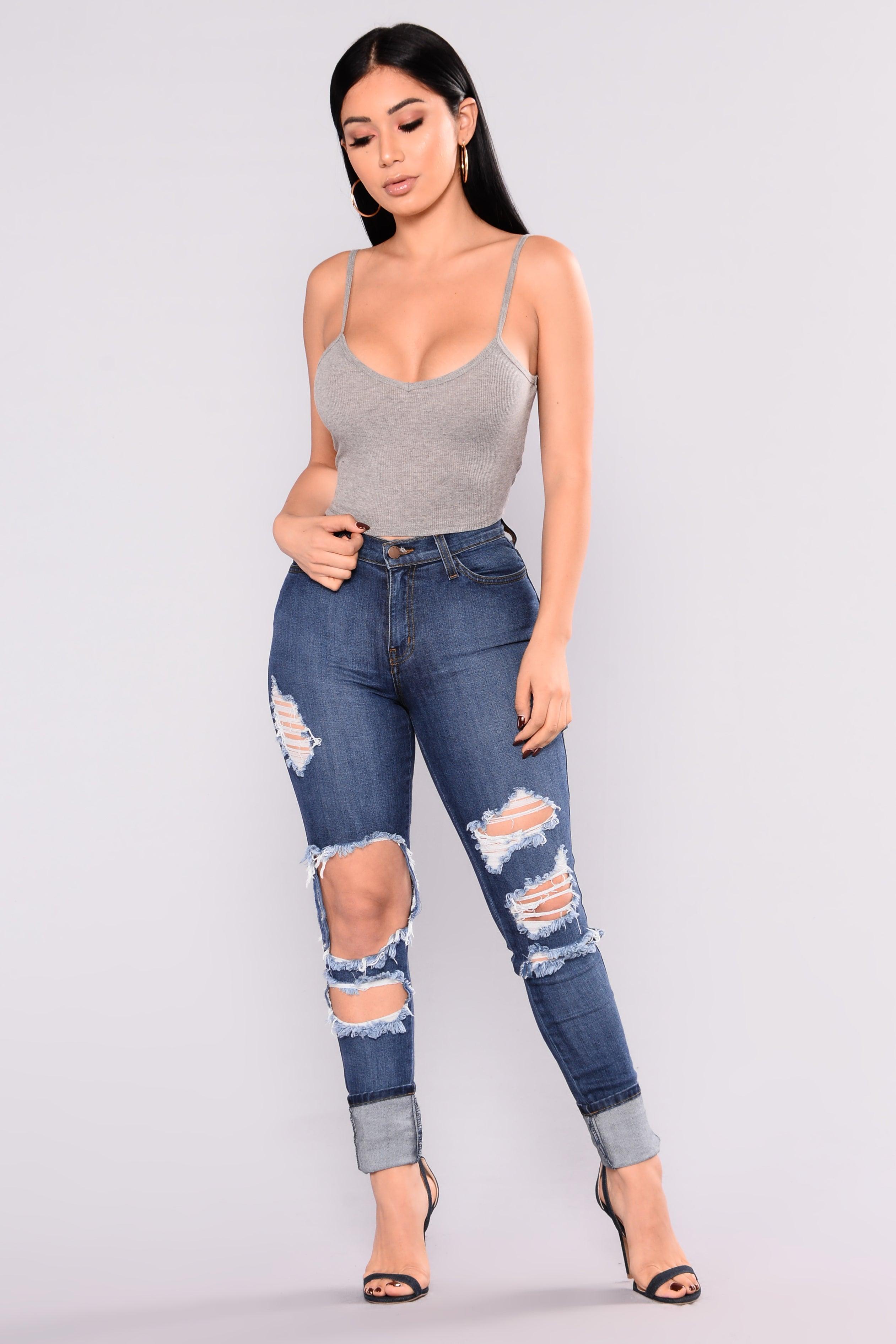 Alice Crop Tank - Dark Heather Grey Product Image