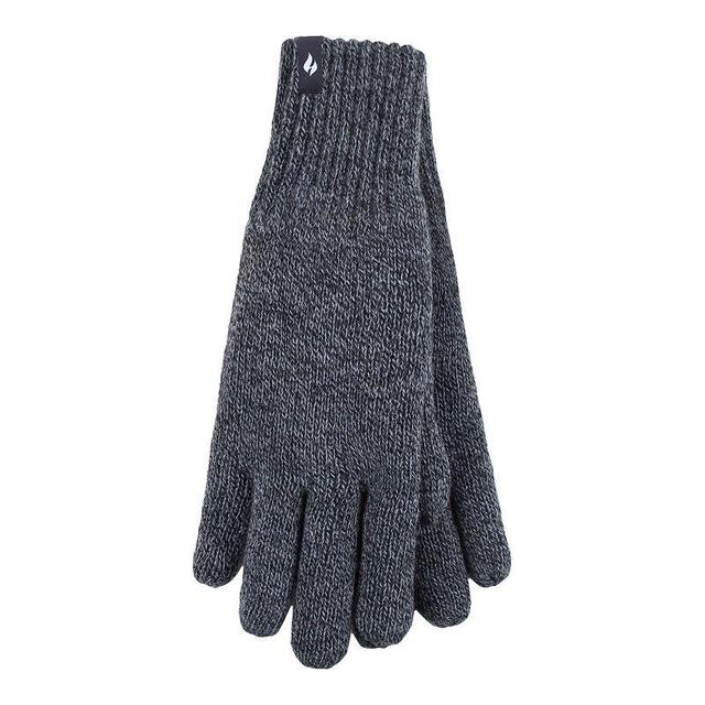 Mens Heat Holders Heatweaver Lined Flat Knit Gloves Blue Product Image