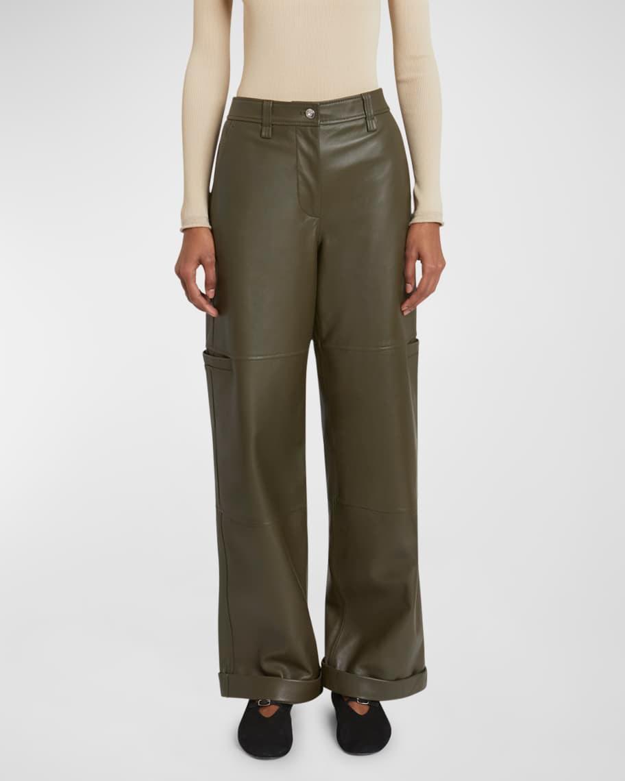 Mason Paneled Leather Pants Product Image