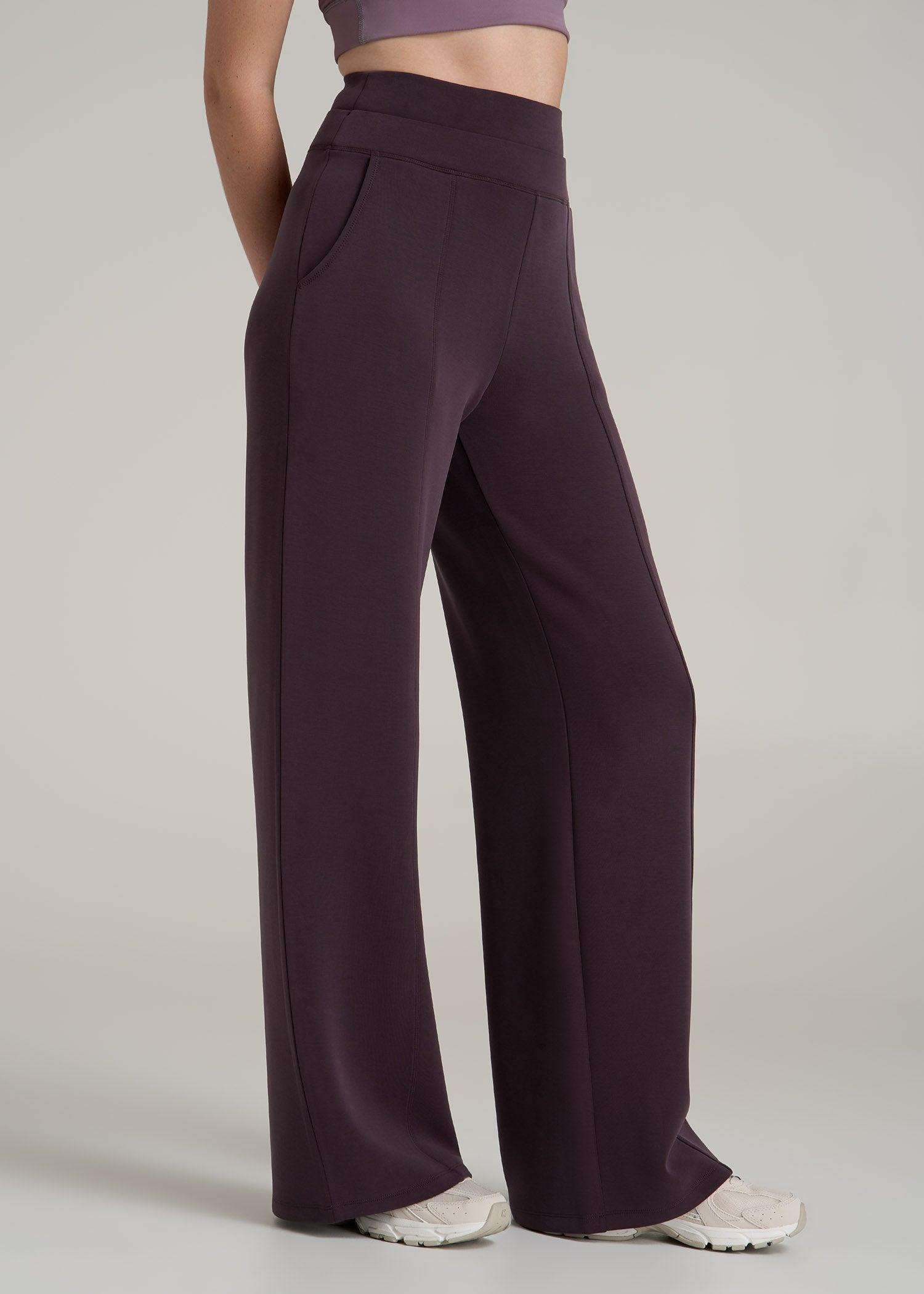 Butter Wide Leg Ultra High Rise Pant for Tall Women in Deep Purple Product Image