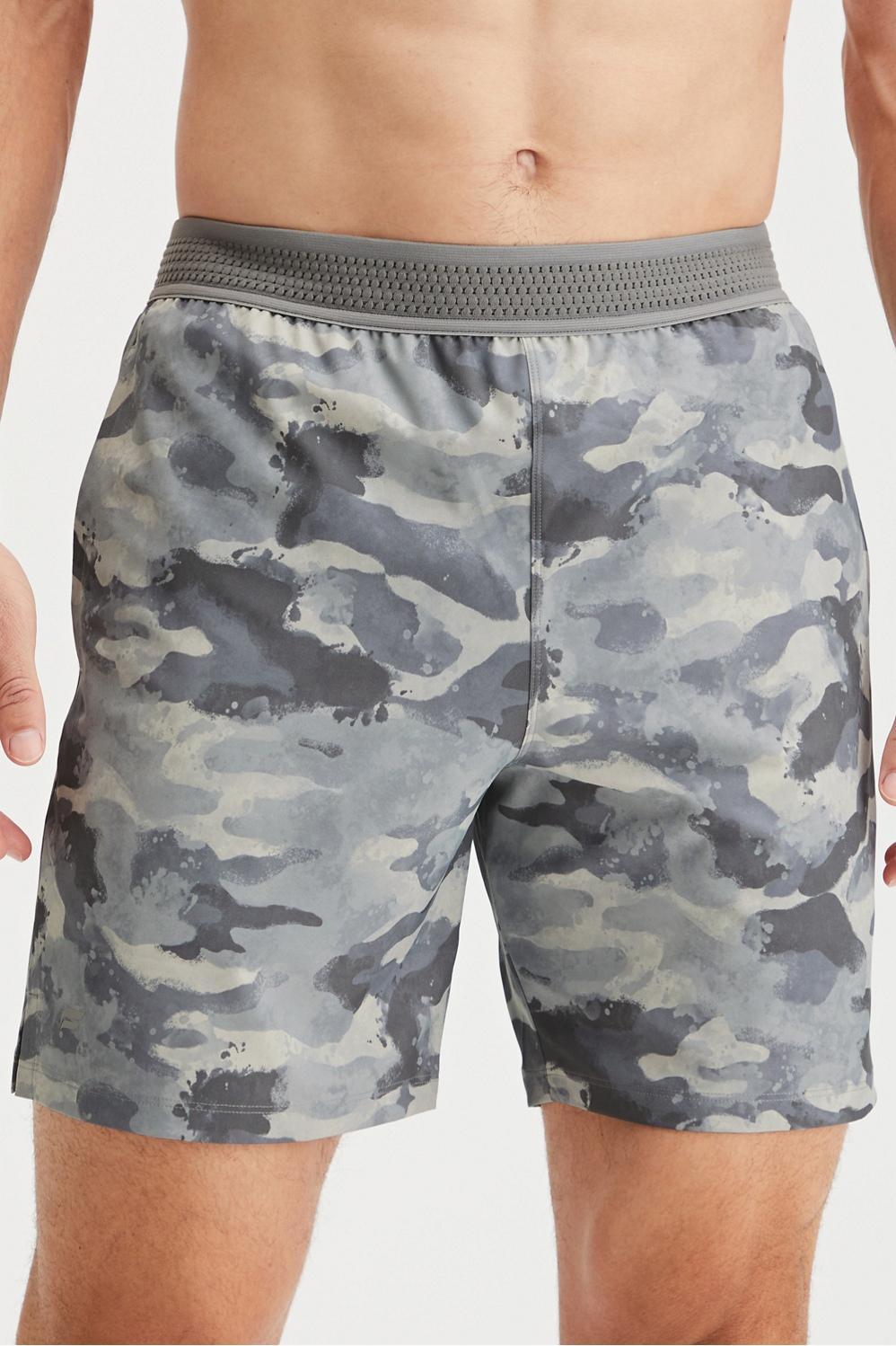 Fabletics Men The Fundamental Short male Shadow Grey Camo Size XXL Product Image