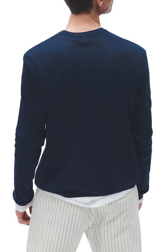 Harvey Crewneck Cotton Sweater In Blue Product Image