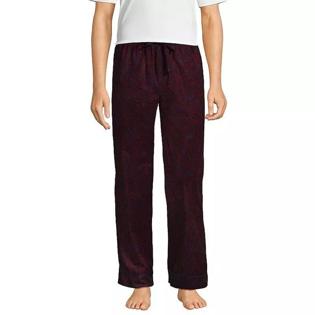 Big & Tall Lands End Essential Pajama Pants, Mens Red Navy Flower Product Image