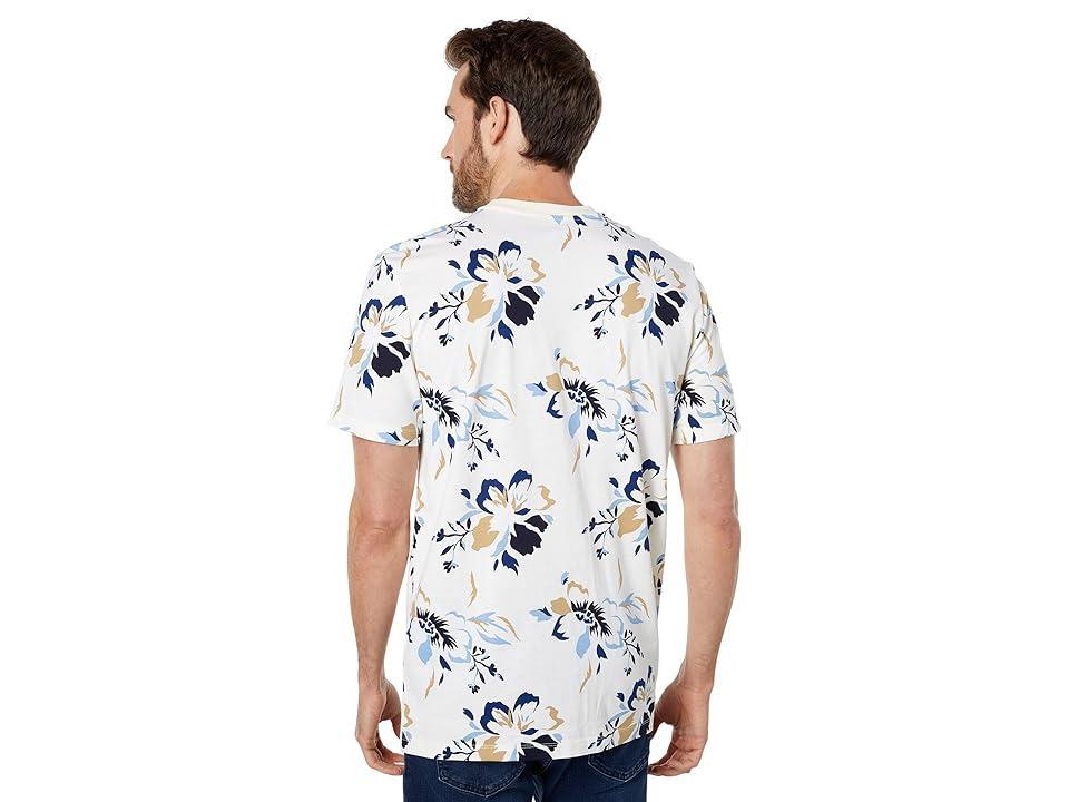 Selected Homme Viggio Short Sleeve Tee (Egret Big Flower) Men's Clothing Product Image