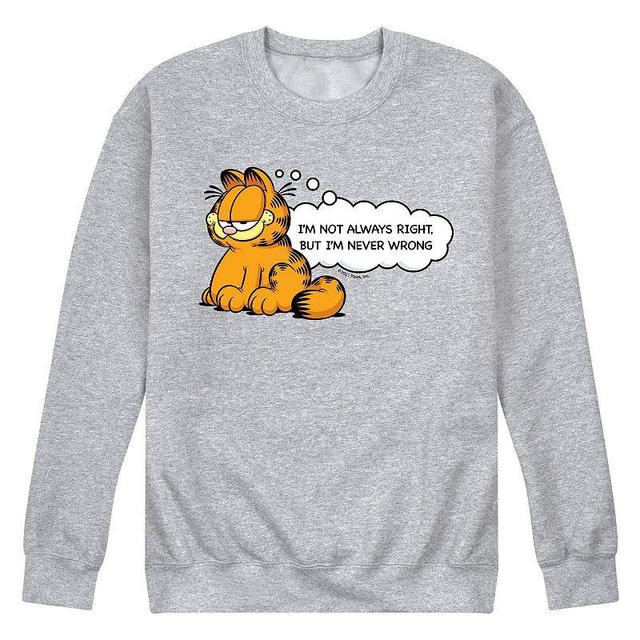 Mens Garfield Never Wrong Sweatshirt Product Image