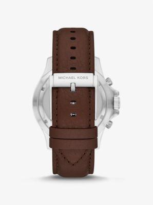 Oversized Everest -Tone and Leather Watch Product Image