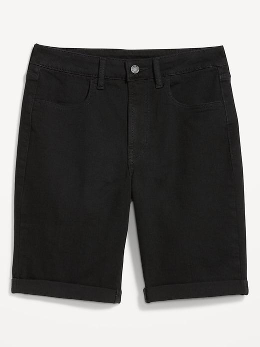 High-Waisted Wow Jean Shorts -- 9-inch inseam Product Image