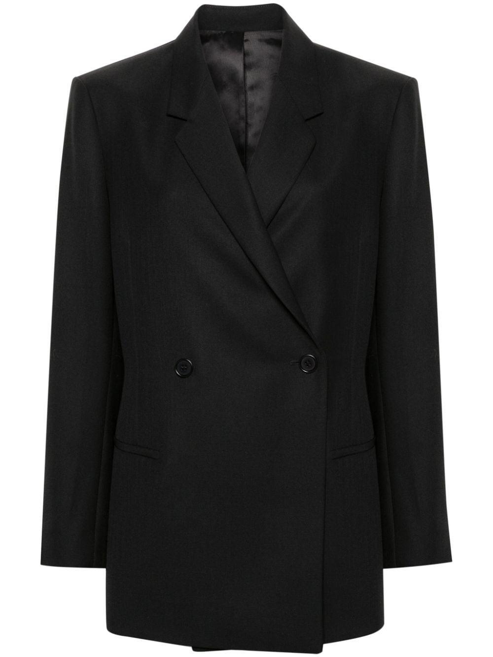 Black Double Breasted Blazer Product Image