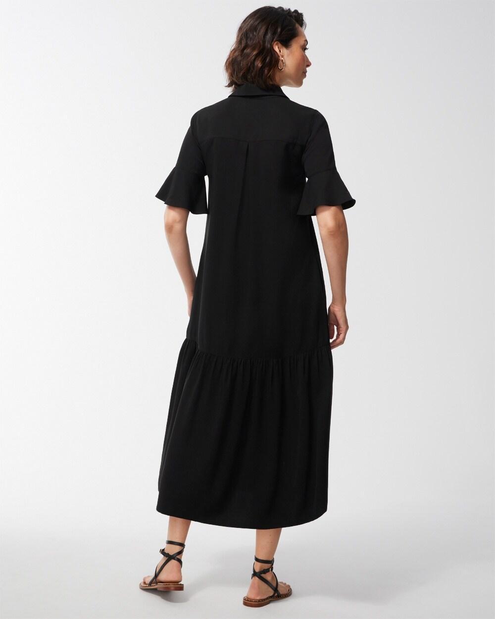 Flounce Sleeve Midi Dress Product Image