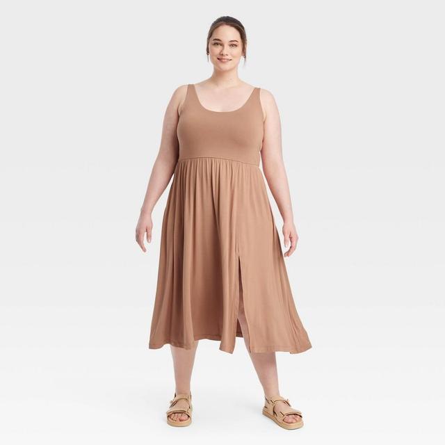 Womens Midi Ballet Dress - A New Day Brown 3X Product Image