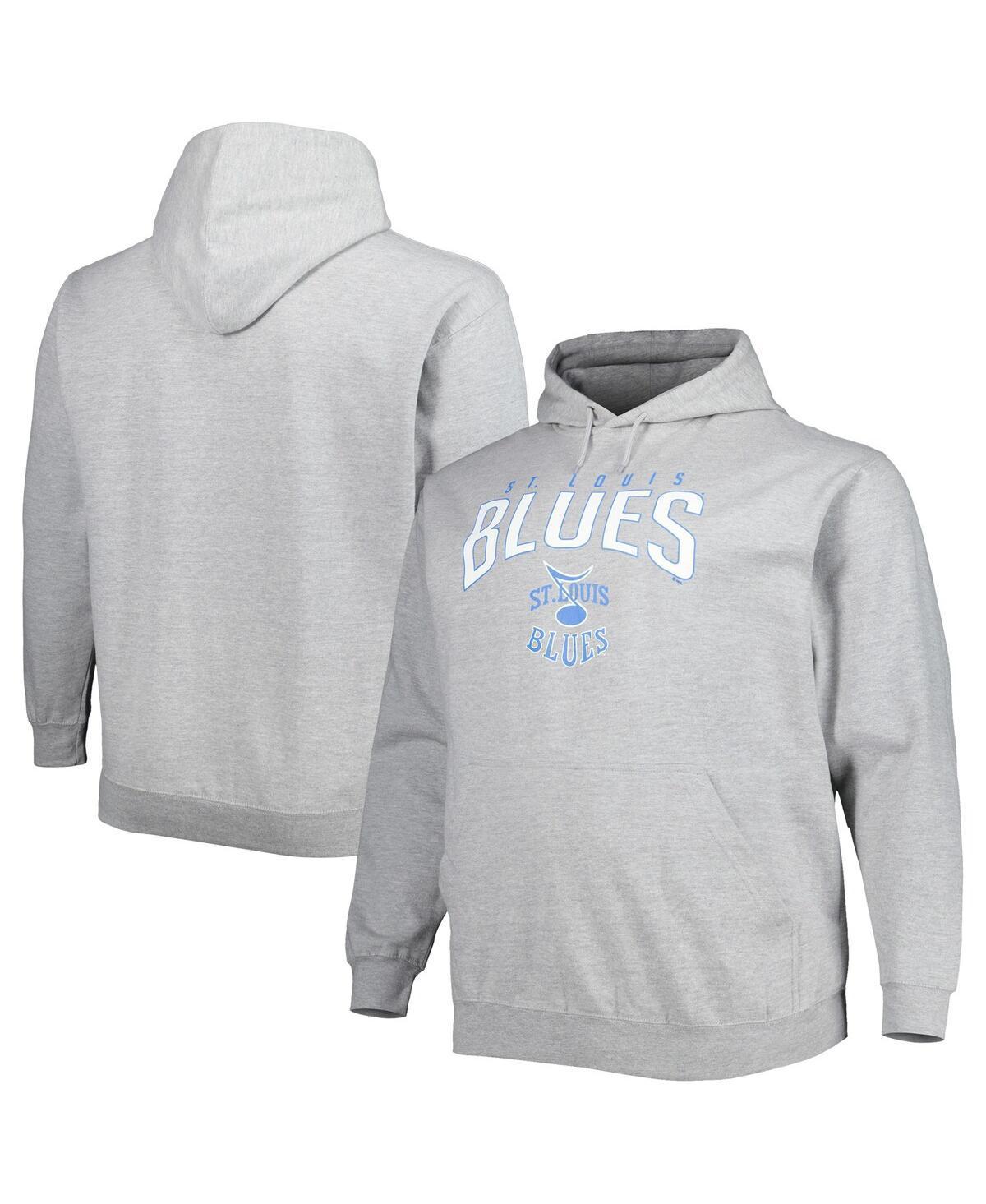 Mens Fanatics Heather Gray St. Louis Blues Special Edition 2.0 Big and Tall Wordmark Pullover Hoodie Product Image