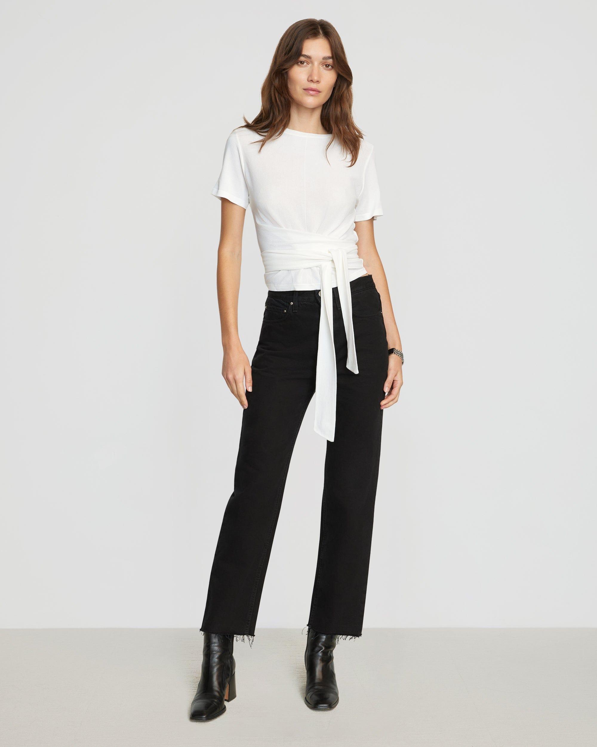 Jude Cropped Tie-Front Top Product Image