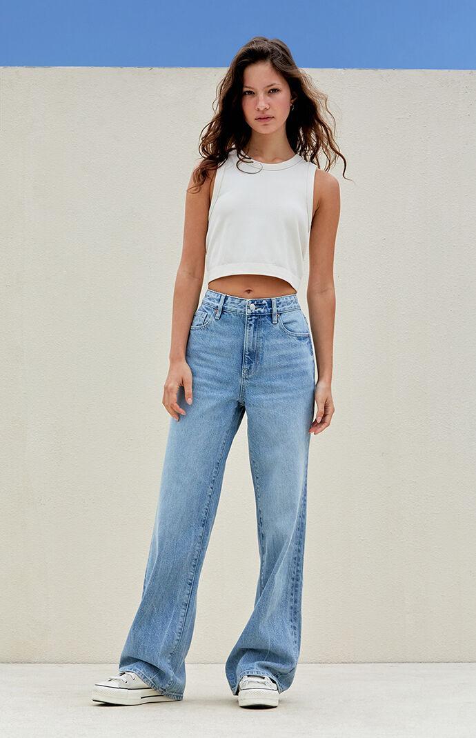 Women's Light Indigo High Waisted Girlfriend Jeans product image