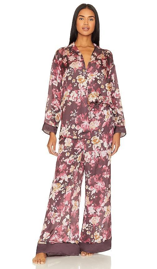 Free People Dreamy Days Floral Print Lightweight Satin Oversized Pajama Set Product Image