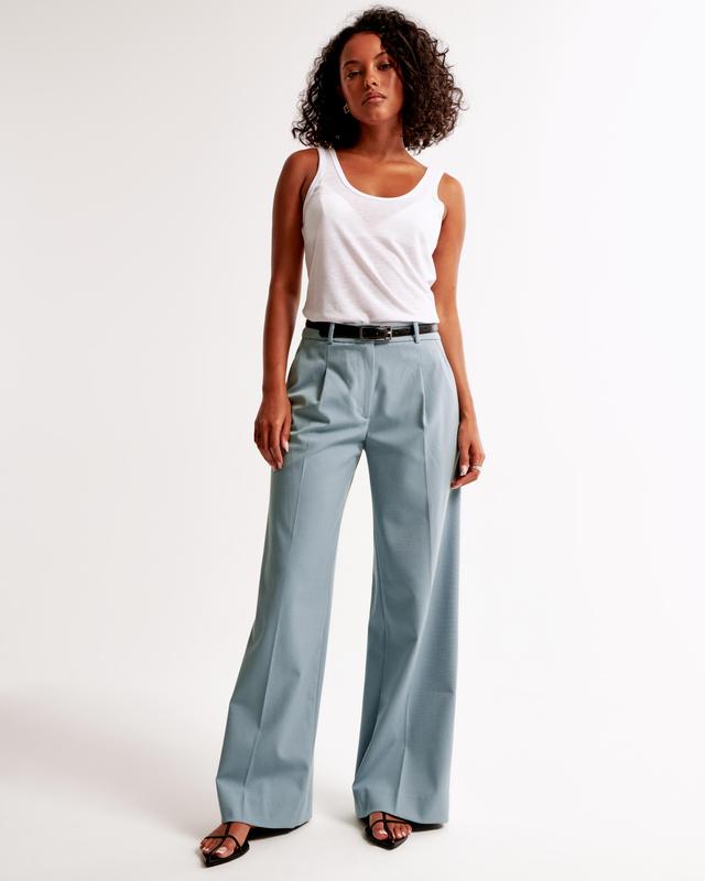 Mid Rise Tailored Wide Leg Pant Product Image