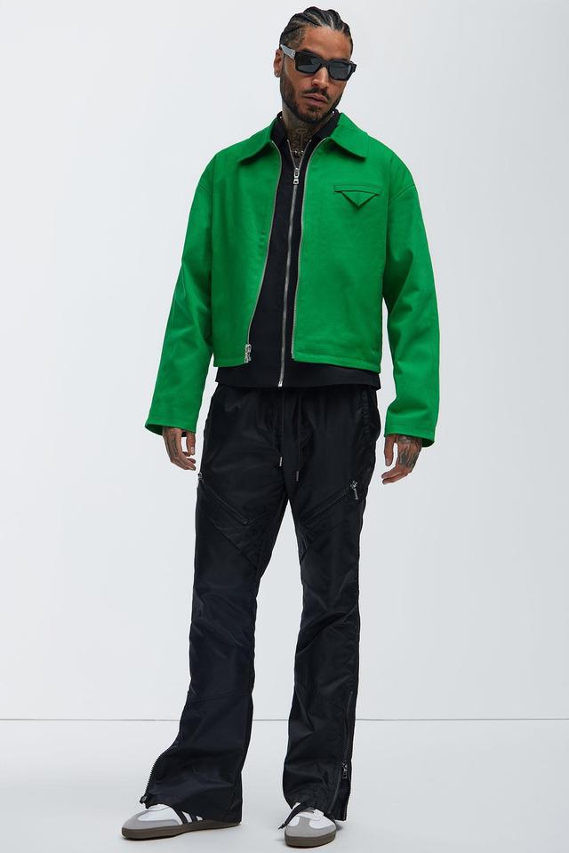 Bordeaux Cropped Chore Jacket - Green Product Image