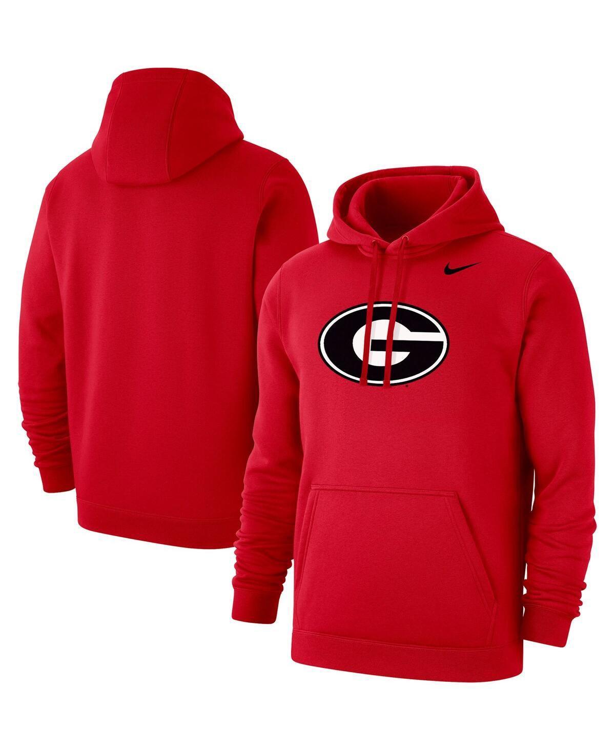 Mens Nike Georgia Bulldogs Primary Logo Club Pullover Hoodie Product Image