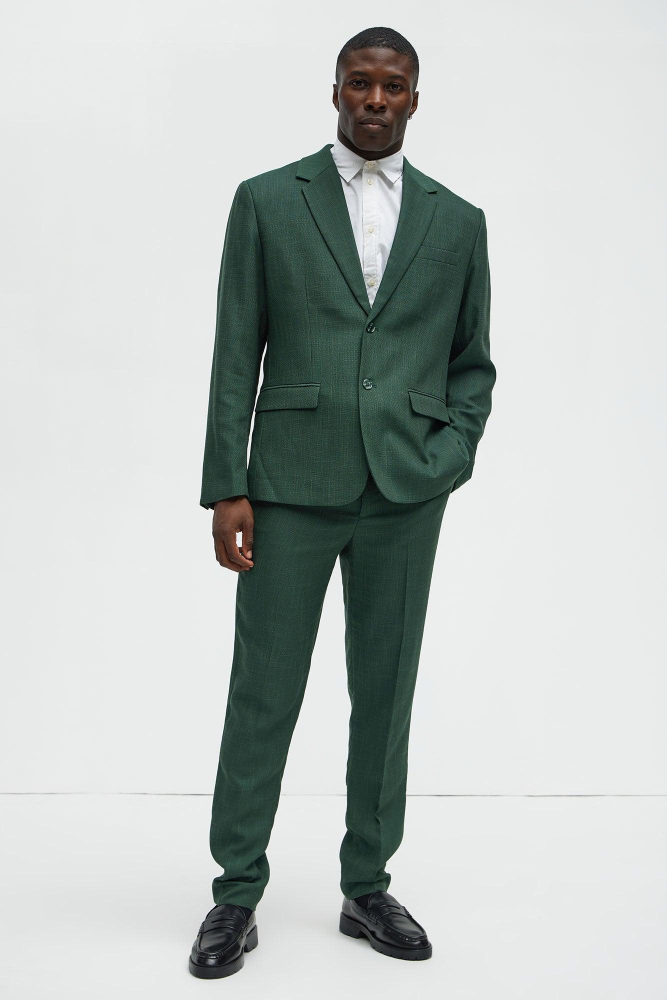 Shepton Solid Texture Blazer - Green Product Image