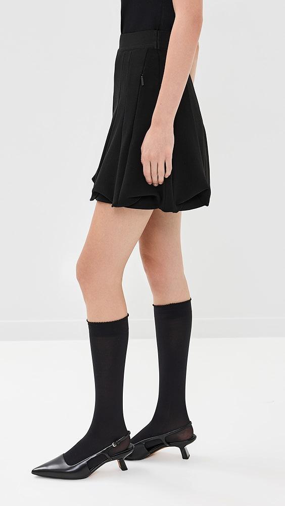 Tibi Wren Crepe Knit Short Tucked Skirt | Shopbop Product Image