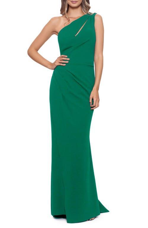 Betsy & Adam Womens One Shoulder Sheath Gown - Midnight Product Image