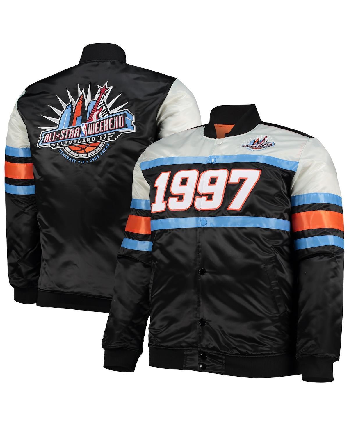 Mens Mitchell & Ness Black Big and Tall Hardwood Classics 1997 Nba All-Star Game Heavyweight Satin Full-Snap Jacket Product Image