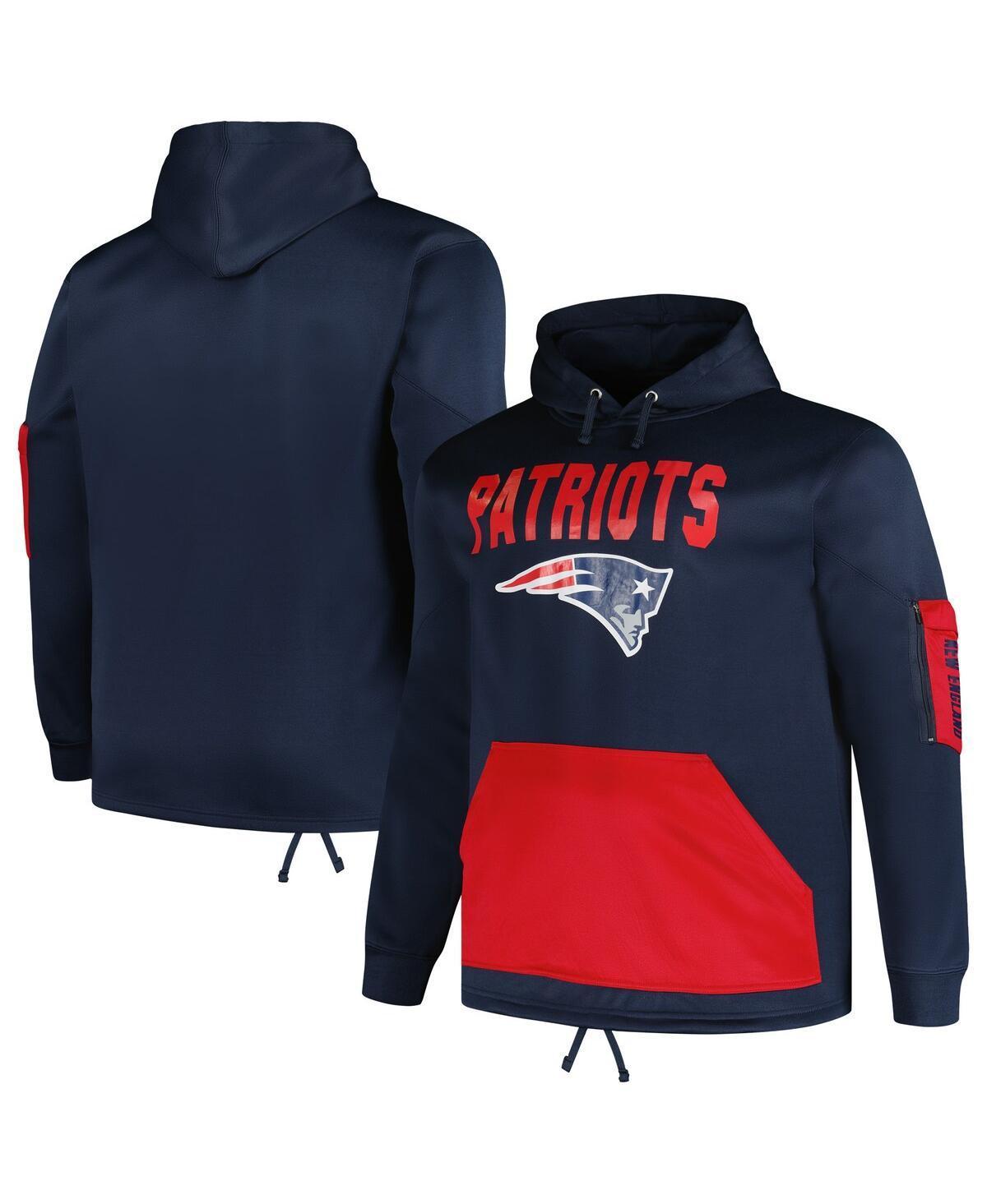 Mens Fanatics Navy New England Patriots Big and Tall Pullover Hoodie Product Image