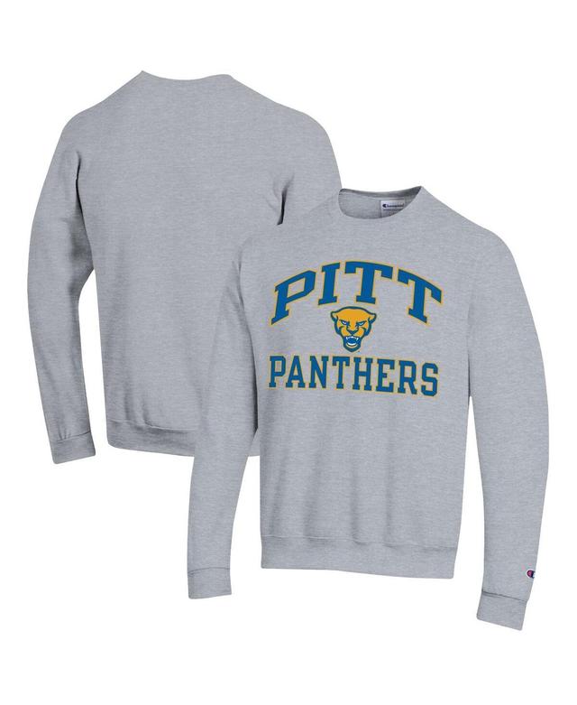 Mens Champion Heather Gray Pitt Panthers High Motor Pullover Sweatshirt Product Image