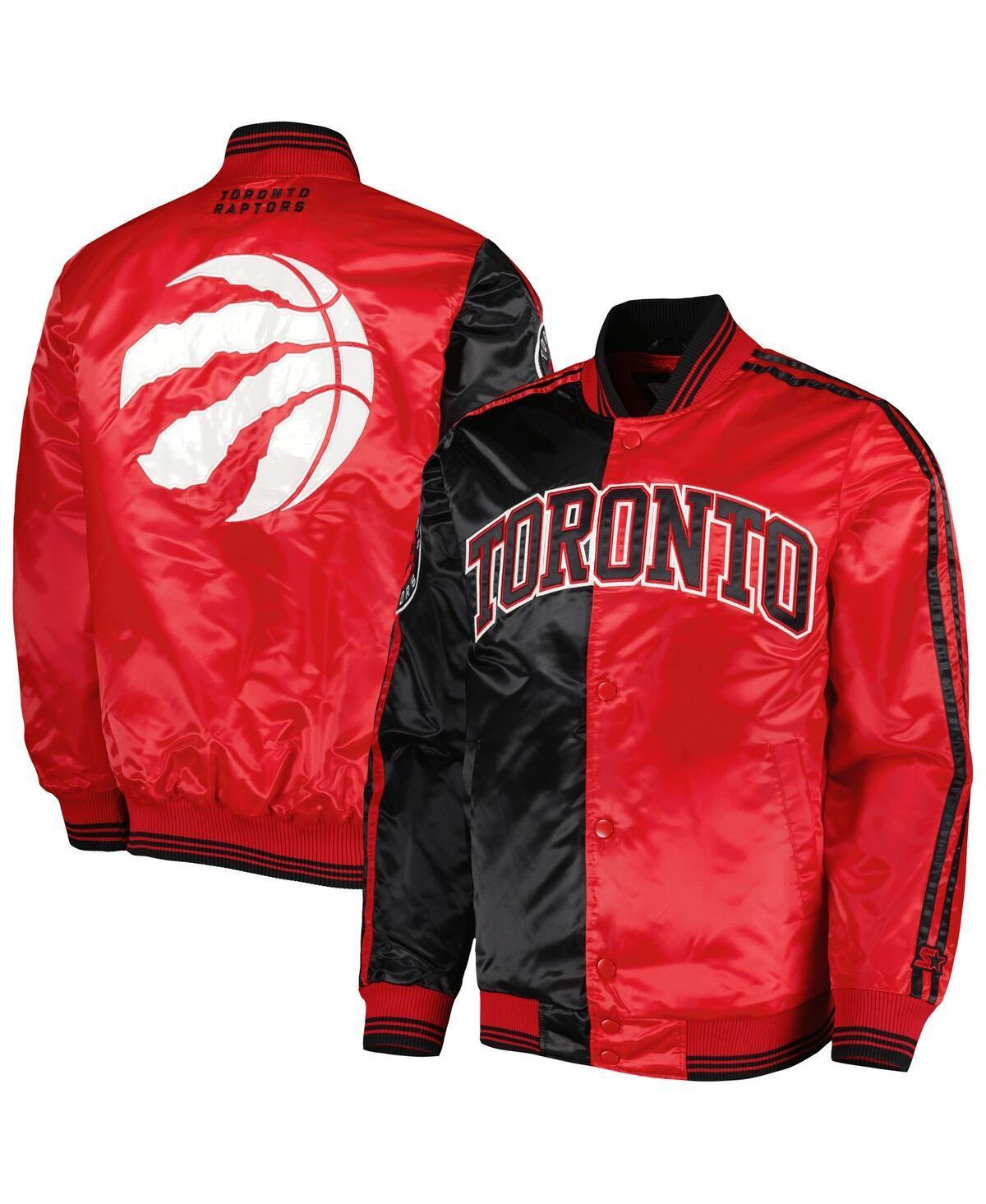 Mens Starter Black Toronto Raptors Fast Break Satin Full-Snap Jacket - Black Product Image