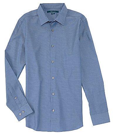 Perry Ellis Slim-Fit Solid Dobby Wrinkle-Resistant Water-Repellent Long Product Image