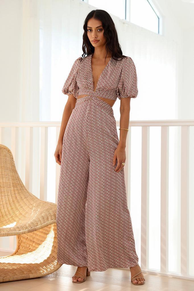 Desert Island Jumpsuit Beige Product Image