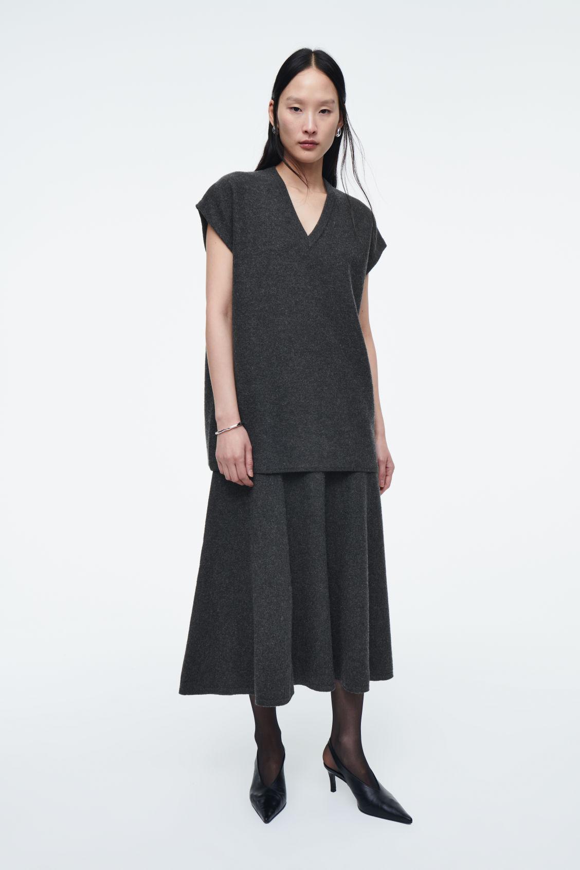 BOILED-WOOL MIDI SKIRT product image