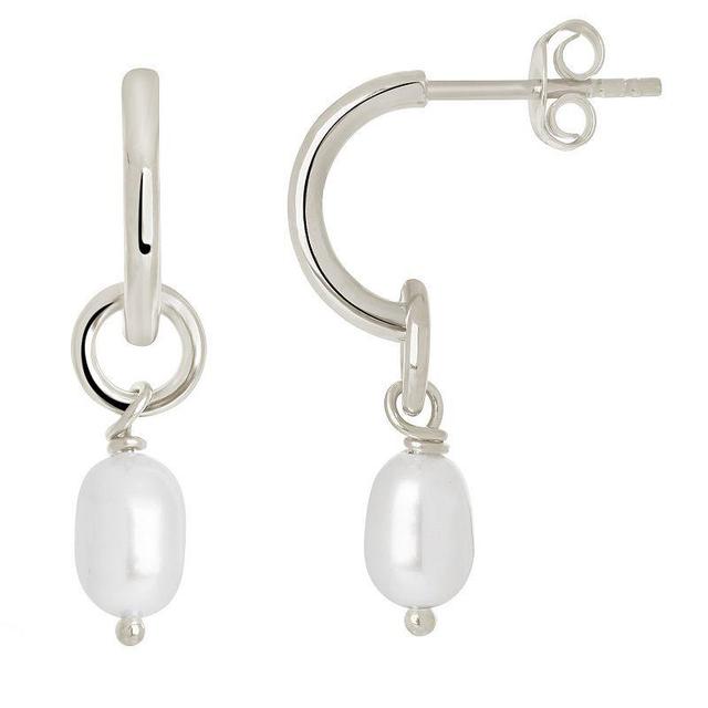 MC Collective Sterling Silver Freshwater Cultured Pearl Drop Earrings, Womens, Silver Tone Product Image