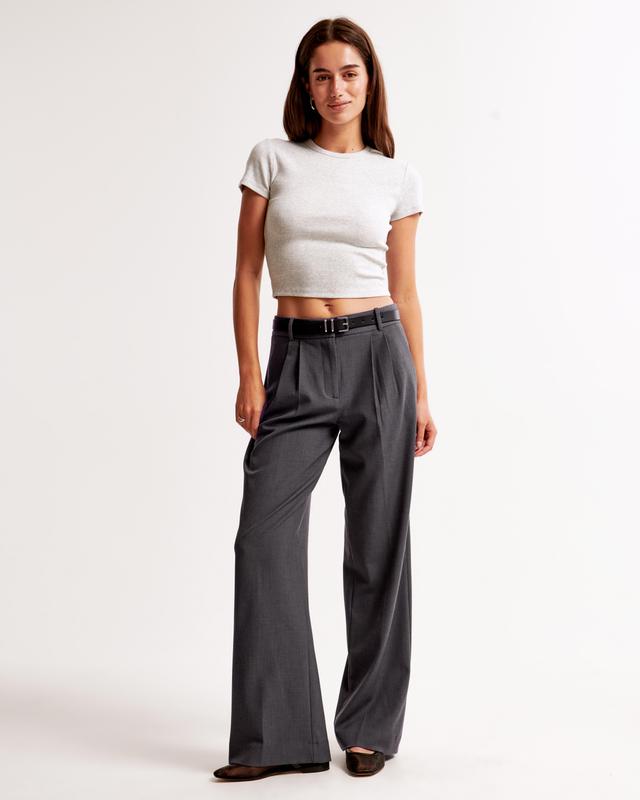 A&F Sloane Low Rise Tailored Wide Leg Pant Product Image