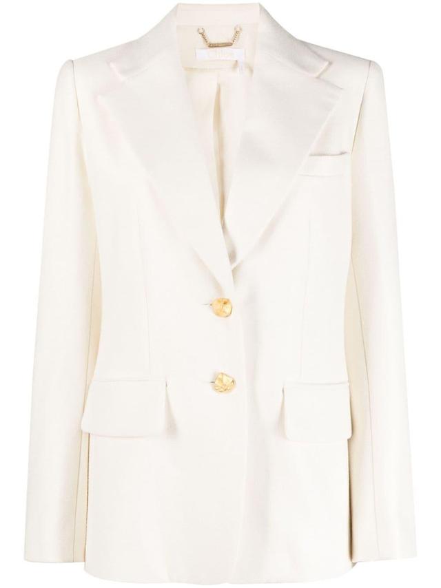 CHLOÉ Wool Blazer In Neutrals Product Image