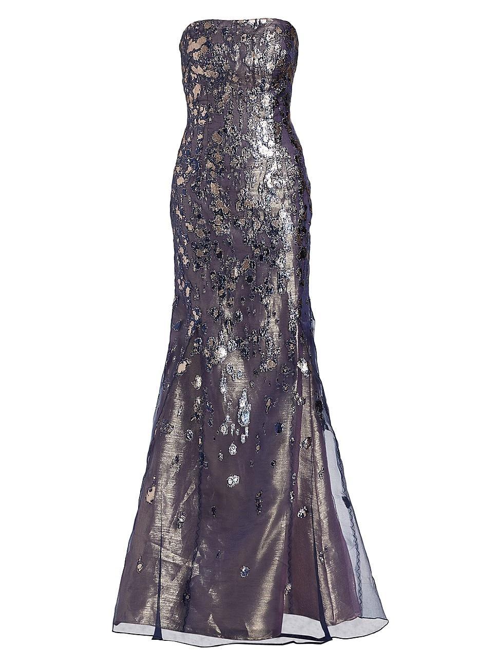 Womens Brocade Mermaid Gown Product Image