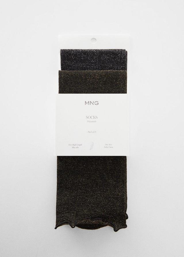 MANGO - 2 pack lurex socks - One size - Women Product Image