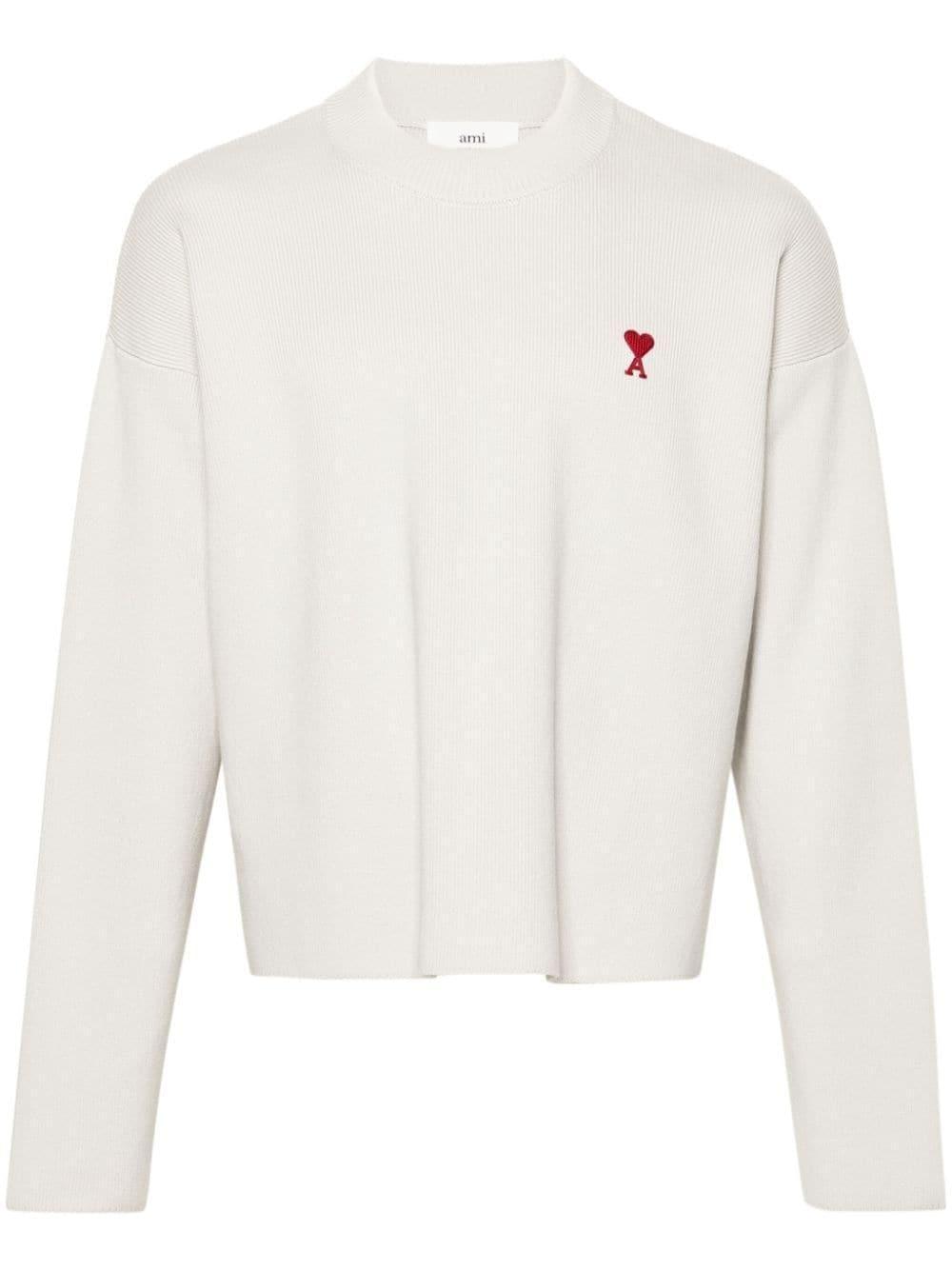 Ami De Coeur Ribbed Jumper In 193 Chalk Product Image