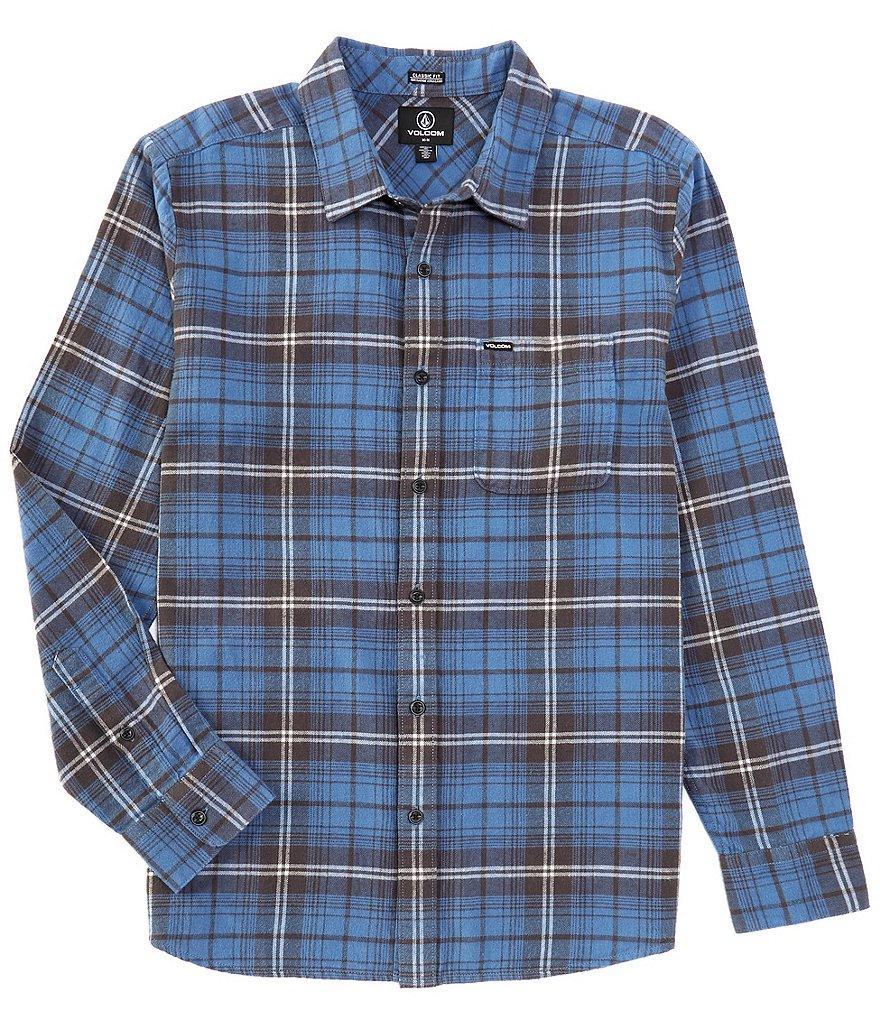 Volcom Long Sleeve Caden Yarn-Dyed-Plaid Flannel Shirt Product Image